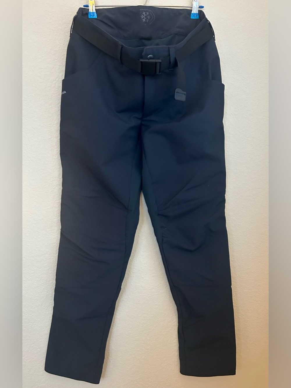 Quechua Decathlon Black Pants Men's Large (36x31)  X-Warm Belt Pockets Hiking